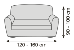 Veľkosť gauča pro napínacie poťahy