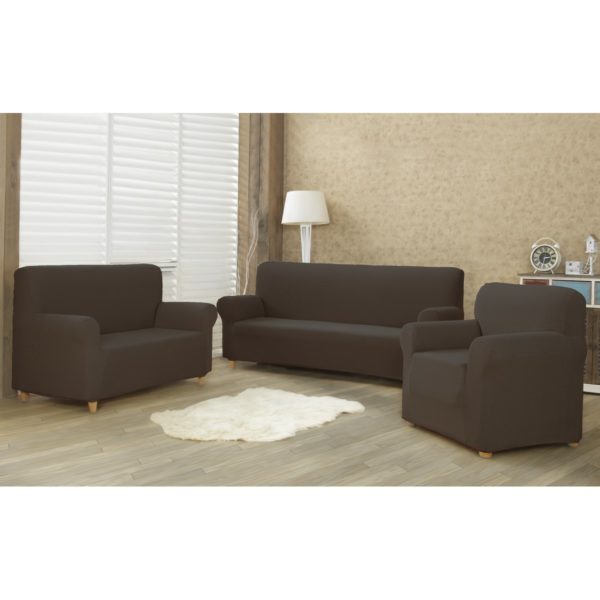 4Home Multielastický poťah na sedaciu súpravu Comfort hnedá