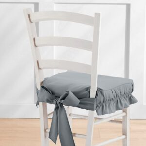 Blancheporte Jednofarebný poťah na stoličku z plátna bachette perlovosivá 40x40cm velikost - 40x40cm