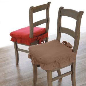 Blancheporte Jednofarebný poťah na stoličku z plátna bachette hnedosivá 40x40cm velikost - 40x40cm